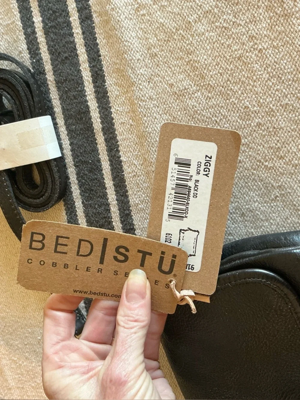 NWT Bed Stu Leather Ziggy Clutch Crossbody Belt Bag Black DD Retail $185
